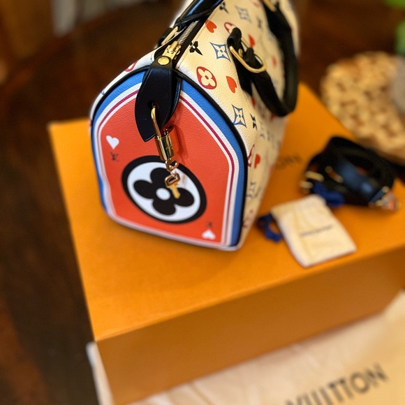 LOUIS VUITTON Speedy Bandouliere 25 Game On bag with strap. Monogram multicolor. - Picture 9 of 9